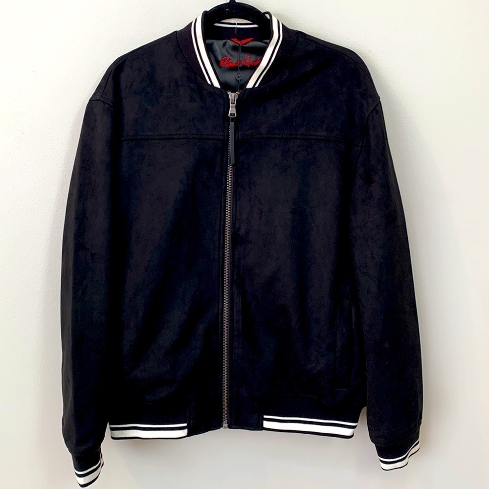 Robert Graham Faux Suede Varsity Jacket NWT - Picture 3 of 9